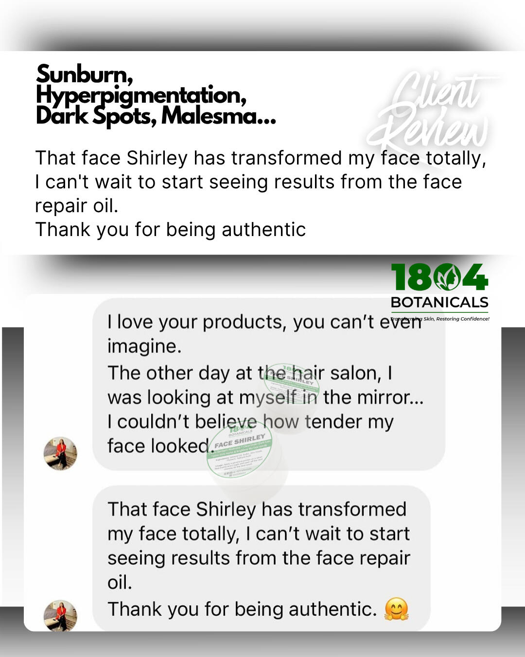 FACE SHIRLEY & REPAIR OIL